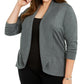 Karen Scott Women's Plus Size Open-Front Cardigan Sweater Charcoal Size 0X