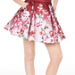 Trixxi Juniors' 2-Pc. Lace Floral-Print Fit & Flare Dress Wine Size 9