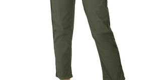 Style & Co Women's Pull On Cuffed Utility Pants Green Size 14