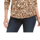 Style & Co Women's Animal Print Top Brown Size X-Large