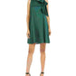 Robbie Bee Women's Sleeveless Cowl Neck Above The Knee Fit + Flare Evening Dress Green Size 14 Petite
