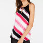 INC International Concepts Women's Tie-Dyed Halter Top Black Size Large
