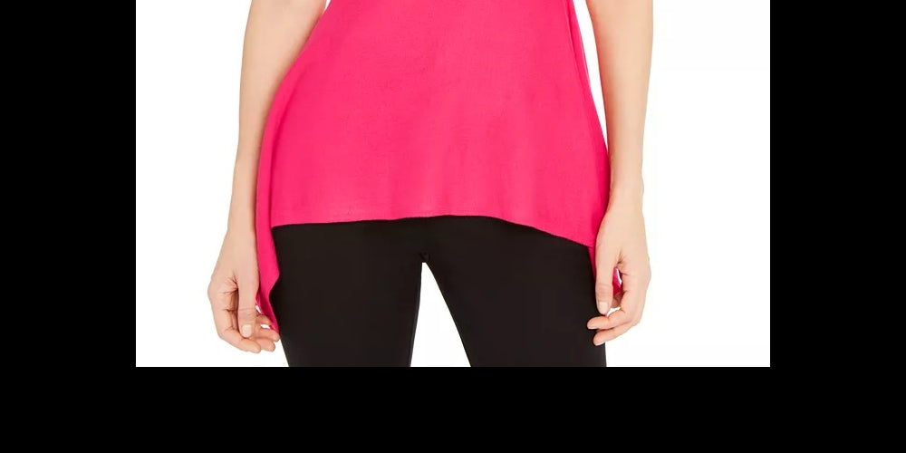 Alfani Women's Handkerchief-Hem Sweater Red Size X-Large