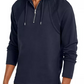 INC  International Concepts Men's Pieced Quarter Zip Hoodie Blue Size Small