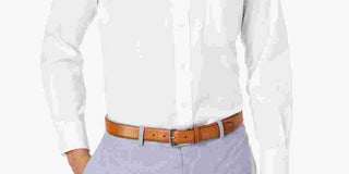 Club Room Men's Big & Tall Classic Regular Fit Dress Shirt  White Size 17