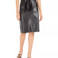 Bar III Women's Faux Leather Skirt Black Size 2
