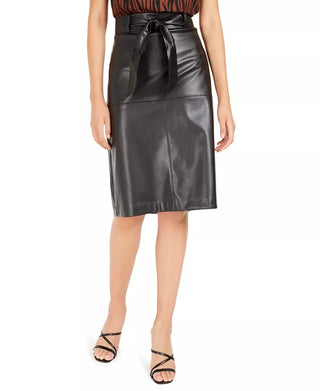 Bar III Women's Faux Leather Skirt Black Size 2