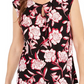 Kasper Womens Floral Print Keyhole Neck Tank Top Pink Size PS