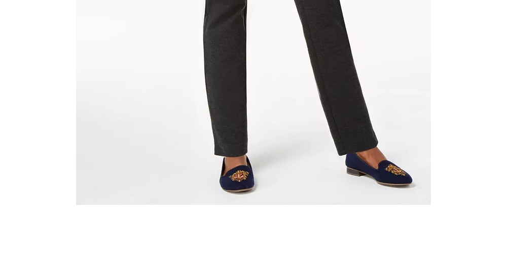 Charter Club Women's Heathered Knit Pants Gray Size 22X5