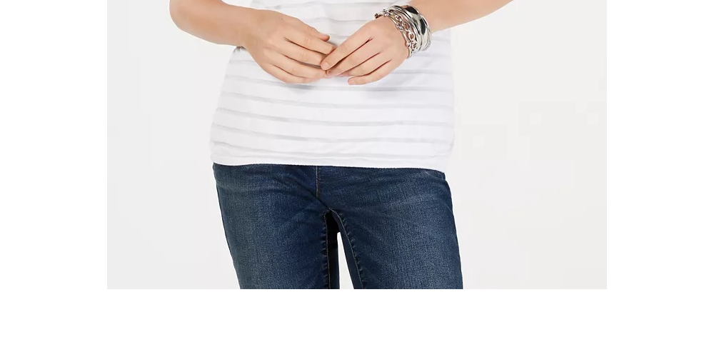 INC  International Concepts Women's Illusion Neck Halter Top White Size XL