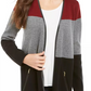 Charter Club Women's Milano Colorblocked Cotton Completer Sweater  Black Size XL