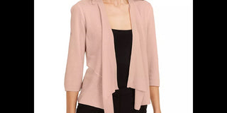 Alfani Women's Draped Open Front Cardigan Pink Size X-Small