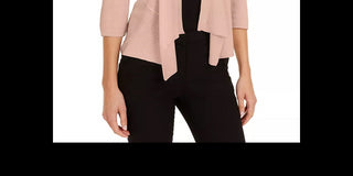 Alfani Women's Draped Open Front Cardigan Pink Size X-Small