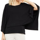 Alfani Women's Draped Popover Top Black Size Small