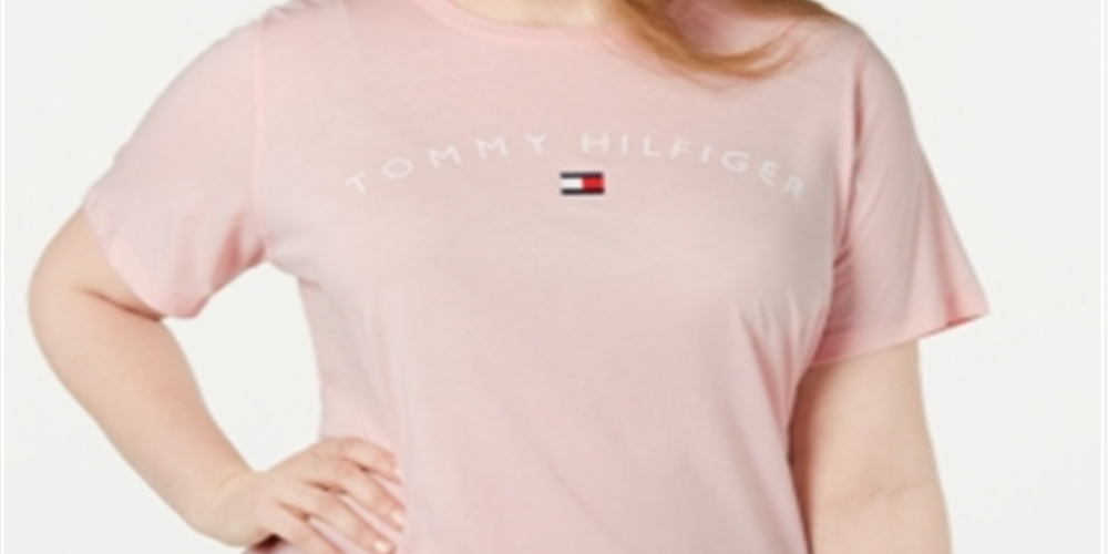 Tommy Hilfiger Women's Logo Graphic T-Shirt Pink Size 2X