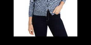 Charter Club Women's Space Dyed Button Cardigan Blue Size X-Small