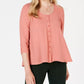 Style & Co Women's Swing Blouse Orange Size PS