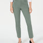 Charter Club Women's Newport Tummy Control Slim Fit Pants  Green Size 14