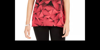 Alfani Women's Geo Print Tunic  Pink Size X-Small