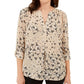 Charter Club Women's Maria Floral-Print Blouse  Med Yellow Size Small