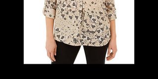 Charter Club Women's Maria Floral-Print Blouse  Med Yellow Size Small