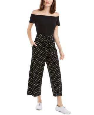 Maison Jules Women's Off The Shoulder Jumpsuit Black Size Small