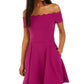 B Darlin Women's Short Sleeve Micro Mini Trapeze Party Dress Purple Size 5-6
