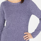 Karen Scott Women's Boat Neck Cotton Sweater  Blue Size XX-Large