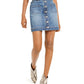 INC International Concepts Women's Studded Jean Skirt Blue Size 8