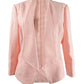 Anne Klein Women's Textured Drape Front Jacket Pink Size Medium