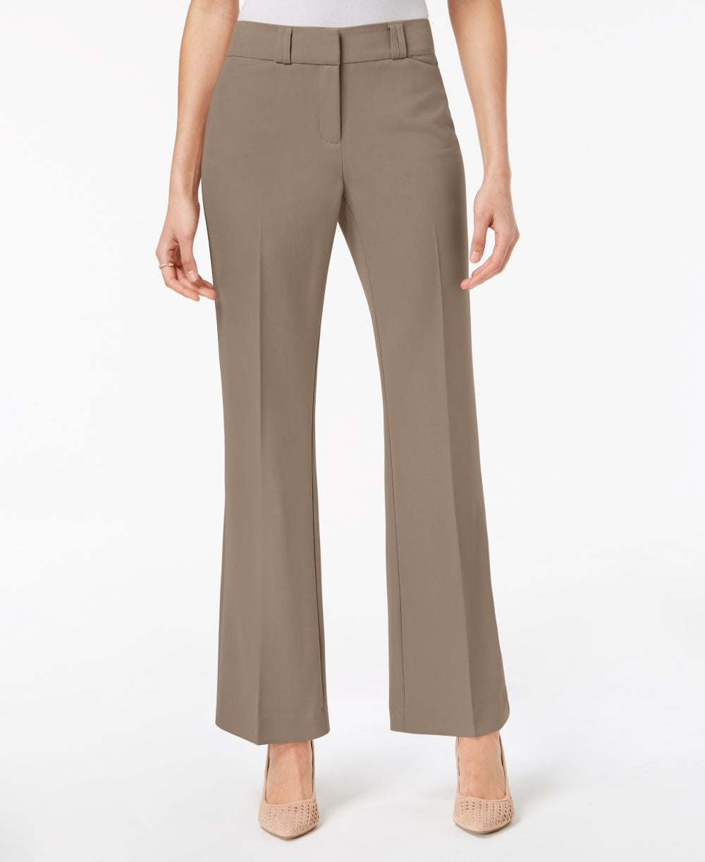 Alfani Women's Curvy Bootcut Pants Brown Size 16