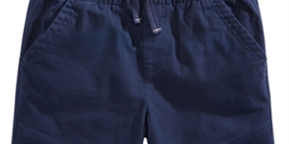 Epic Threads Big Boy's Stretch Twill Drawstring Moto Shorts Navy Size L