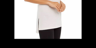 Ideology Women's Mesh-TrimT-Shirt Cream Size Small