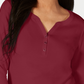 Karen Scott Women's Cotton Henley Top Red Size X-Large