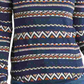 Lucky Brand Women's Multi Fair Isle Thermal Top Blue Size Small
