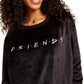 Love Tribe Junior's Friends Plush Sweatshirt Black Size Small