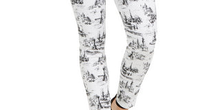 Charter Club Women's Printed Skinny Ankle Jeans White Size 10