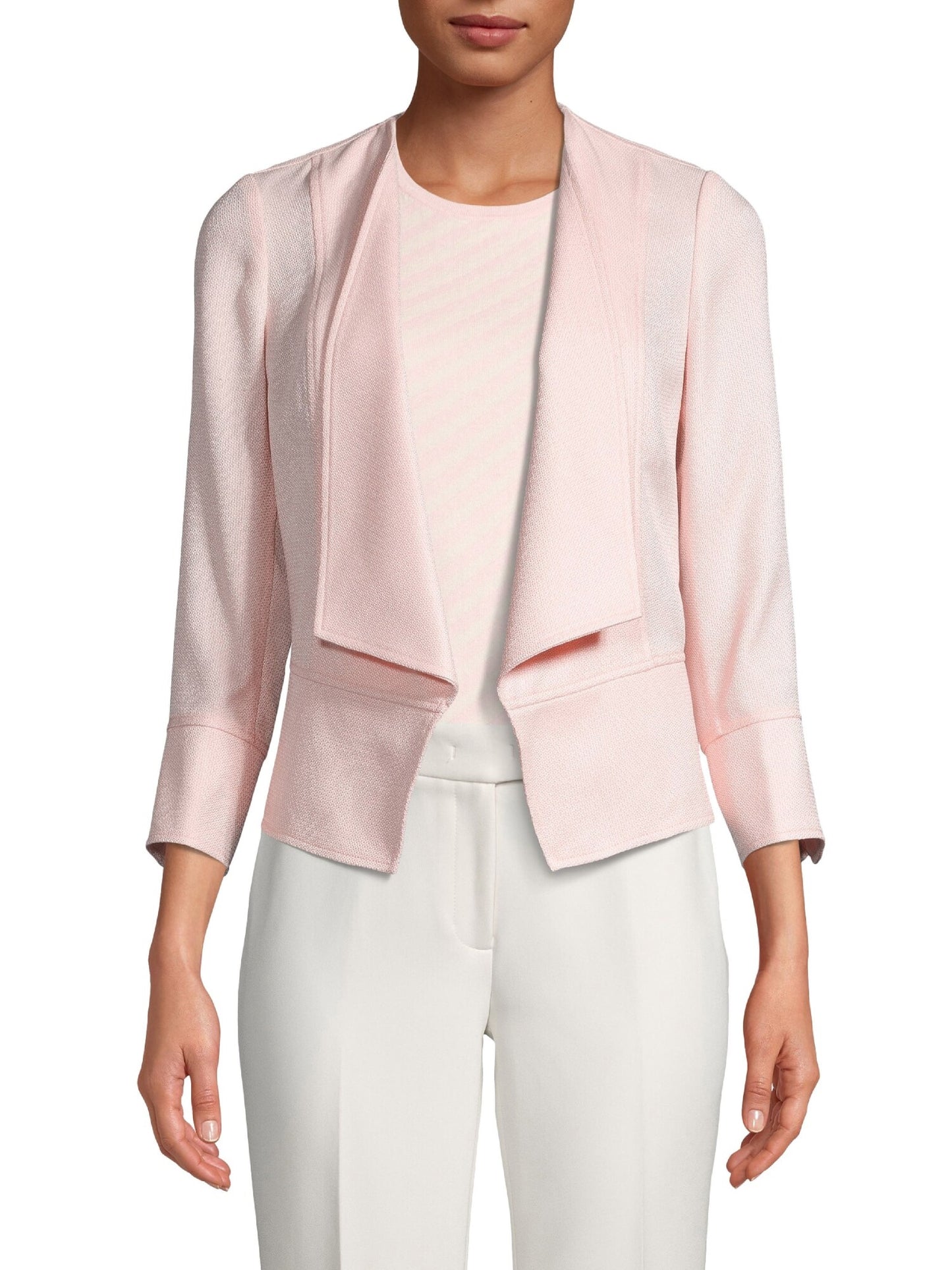 Anne Klein Women's Pink Solid Blazer Jacket Pink Size X-Large