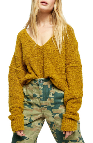 Free People Women's Finder Keepers V-Neck Sweater  Green Size Small