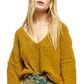 Free People Women's Finder Keepers V-Neck Sweater  Green Size Small