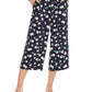 Maison Jules Women's Petal Print Culotte Pants Blue Size X-Small