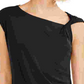 Alfani Women's Asymmetrical Knotted Top Black Size X-Large