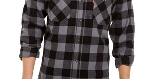 Levi's Men's Yanda Buffalo Plaid Flannel Shirt Grey Size Small