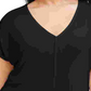 Bar III Women's Plus Suit Separate V-Neck T-Shirt Black Size 1X
