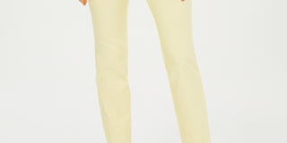 Charter Club Women's Cambridge Skinny Pull-On Tummy-Control Pants Regular And Short Lengths Yellow Size 8