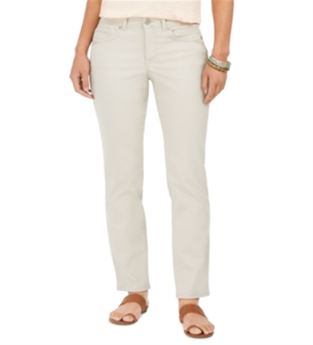 Style & Co Tummy-Control Straight-Leg Fashion Jeans Brown Size 12