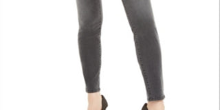 INC International Concepts Women's INCEssentials Skinny Jeans Gray Size 18