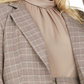 Bar III Women's Trendy Plus Size One-Button Plaid Blazer Beigekhaki Size Petite Small