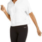 Calvin Klein Women's Performance Quarter-Zip Cropped Hoodie White Size X-Large
