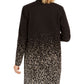 JM Collection Women's Ombre Jacquard Coatigan Black Size Petite S